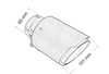 Sortie d’échappement 101 mm, entrée 65 mm – carbone, taille S  
