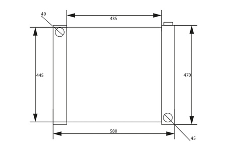 Universal Water Radiator 58x47x8cm