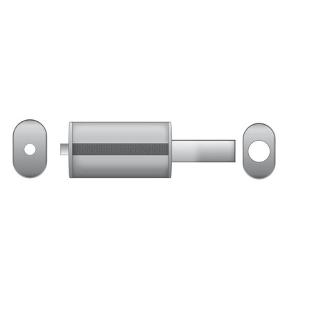 Universal elliptical muffler E113 50 with embossing