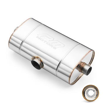 Marmitta Sportiva Trasversale E502 – Ellittica, Senza Impronta, Universale, Acciaio Inossidabile T304