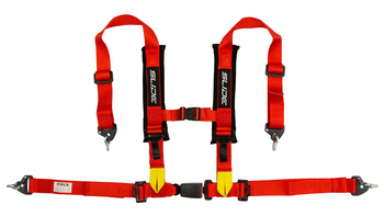 Cinturones de seguridad de carreras SLIDE V2 rojo 4p 2" E4