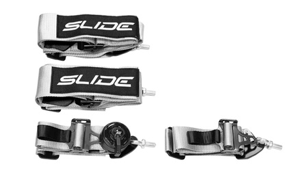 Rennsicherheitsgurte SLIDE V2 Quick silber 4p 3"