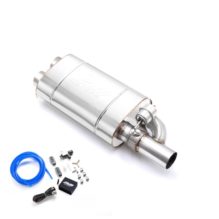 Silenziatore destro con valvola a depressione EV03 76/350/P/P