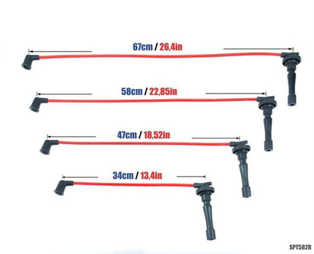 Câbles d’allumage Honda CR-V I 2.0L B20 K20 95-01 rouge