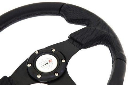 PRO sport steering wheel 350 mm black leather – 0 mm offset