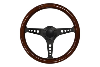 Volante 350 mm – legno, nero