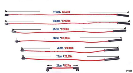 Câbles d’allumage Jaguar Daimler XJS 5.3L V12 88-94 bleu
